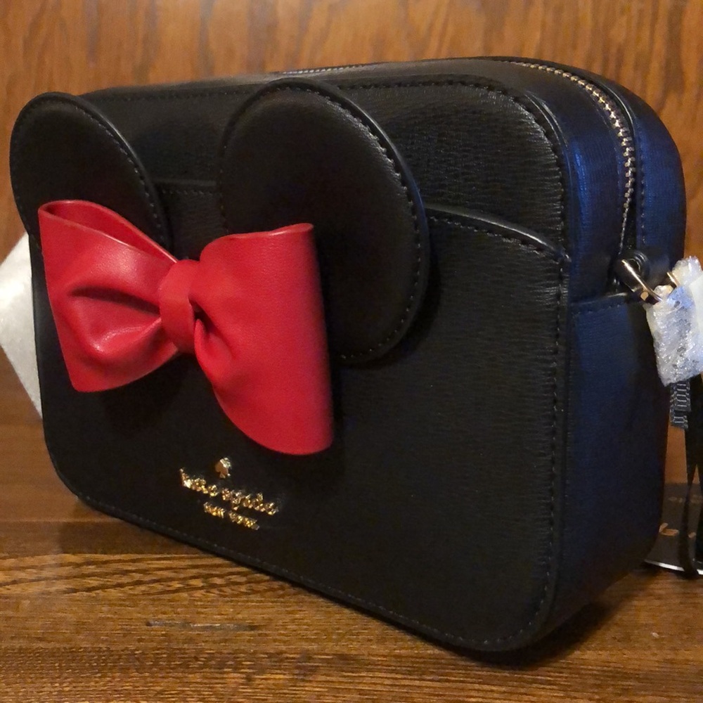 NWT-Disney x Kate Spade-Minnie Mouse-Mini Camera Bag-Black with Red Bow-$329 - Picture 5 of 15